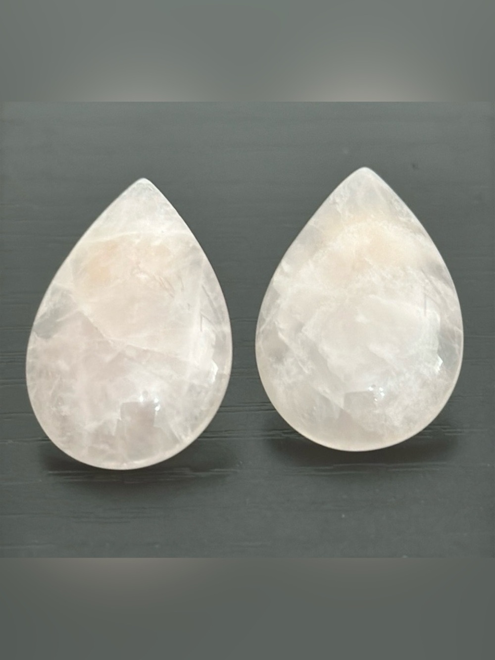 Lavender Jade Rain Drop Post Back Pierced Earrings
